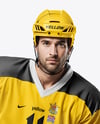 Man Wearing Full Ice Hockey Kit Mockup