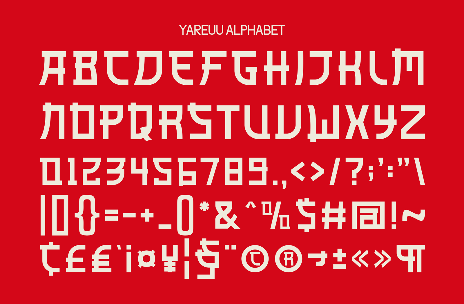 Yareuu - Japanese Font