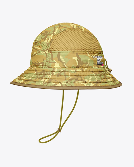 Ripstop Bucket Hat Mockup - Side View