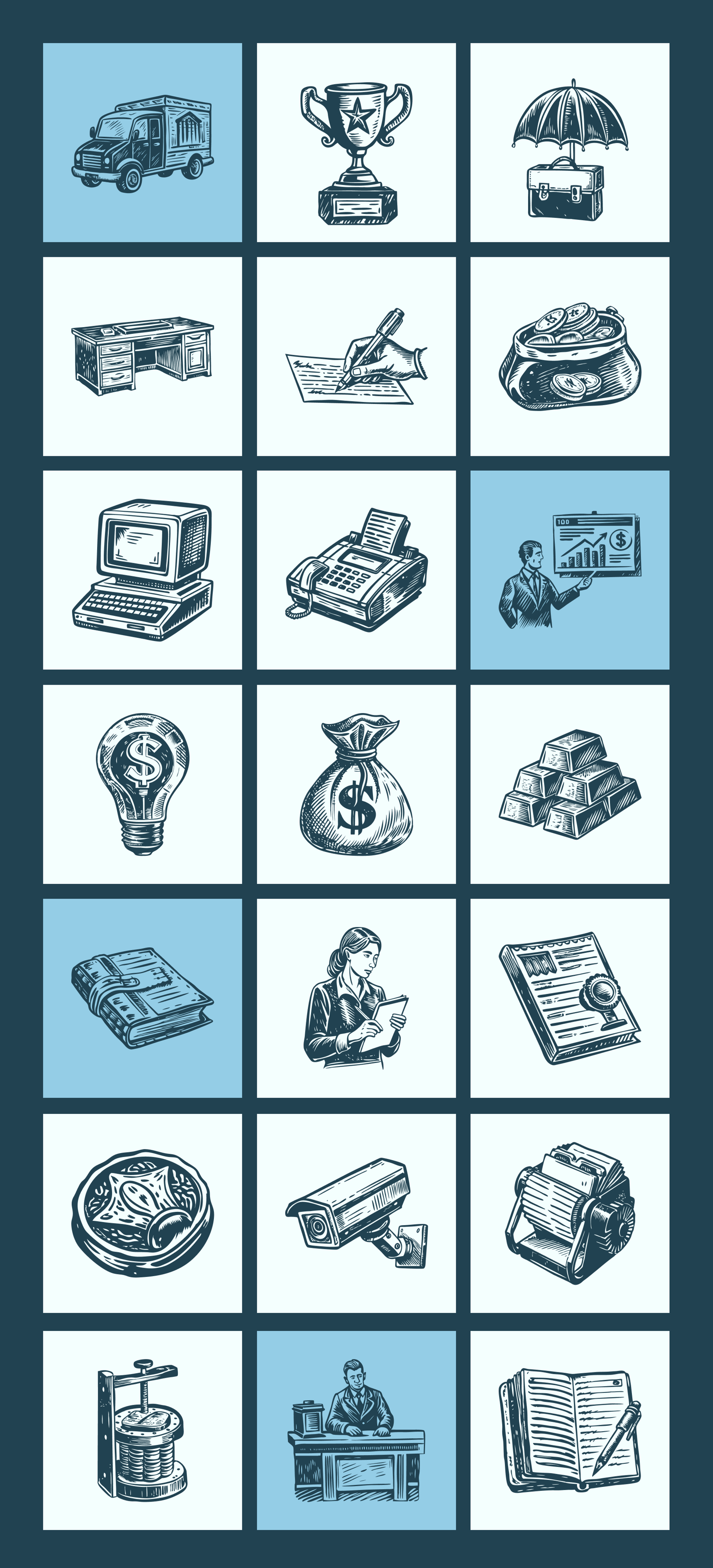 Vintage Business and Banking Icon