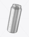 500ml Aluminium Can With Water Drops Mockup