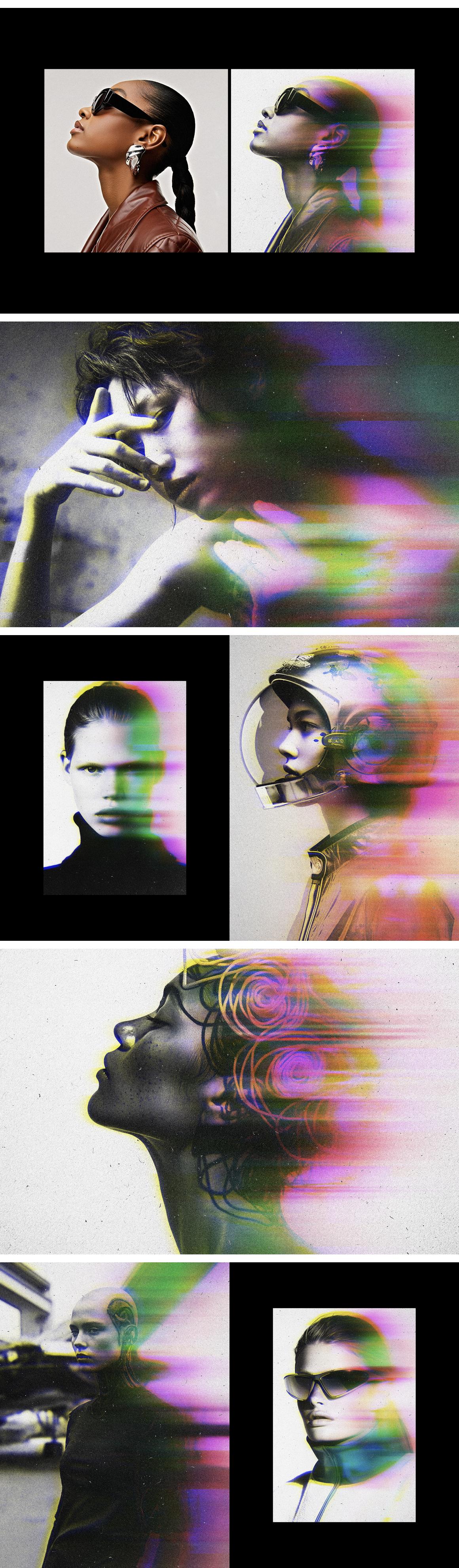 Blur Glitch Photo Effect