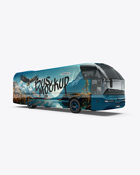 Bus Mockup - Half Side View