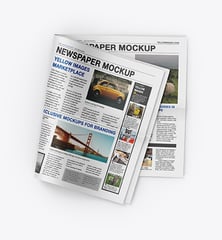 Newspaper psd mockup