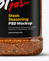 Plastic Jar with Steak Seasoning Mockup