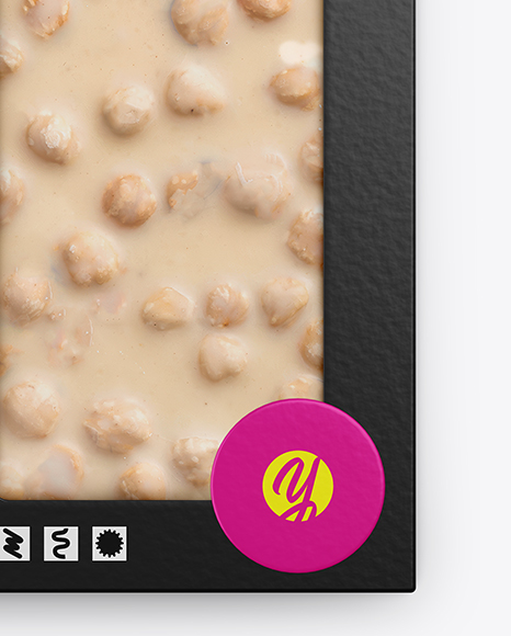 White Chocolate Bar with Nuts Mockup
