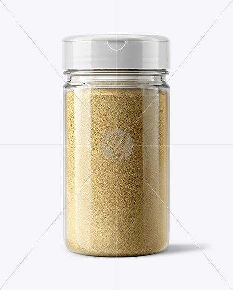 Plastic Jar with Ground Cardamom Mockup