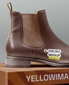 Pair of Chelsea Boots with Shoe Box Mockup