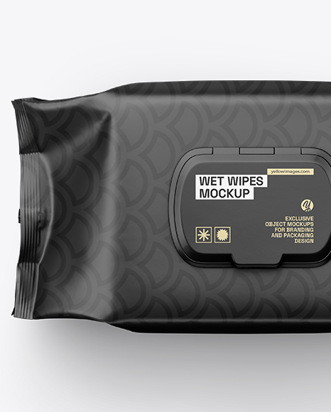 Matte Wet Wipes Pack Mockup