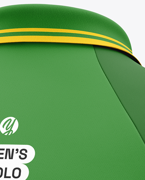 Men's Short Sleeve Raglan Polo Mockup