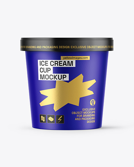 Matte Ice Cream Cup Mockup