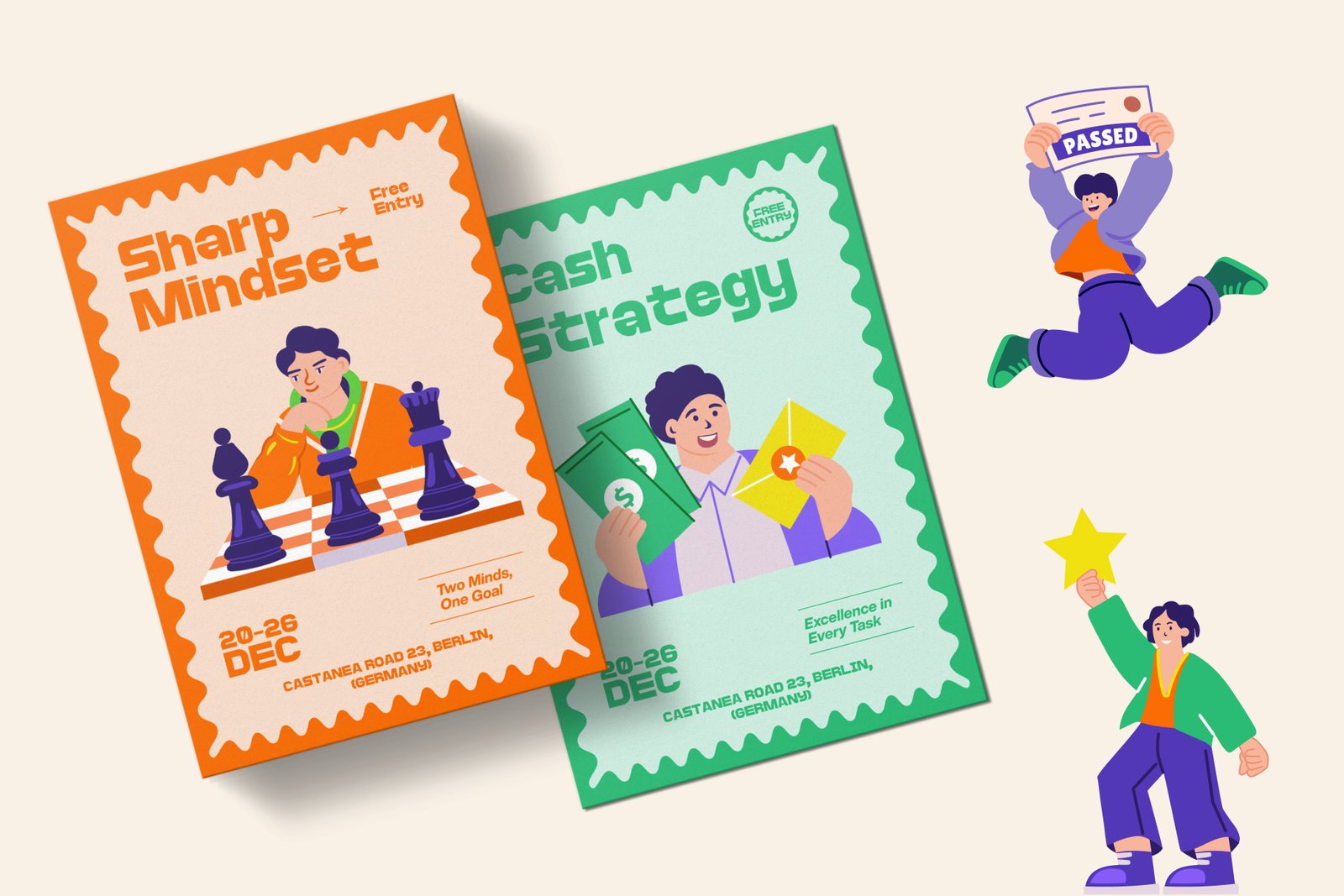 Success Illustration Art Set