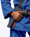 Black Woman Wearing a Jiu Jitsu Gi Uniform Mockup