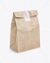 Kraft Paper Food Bag with Sticker Label Mockup