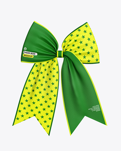 Cheer Bow with Long Ribbons Mockup - Puffer coat mockup