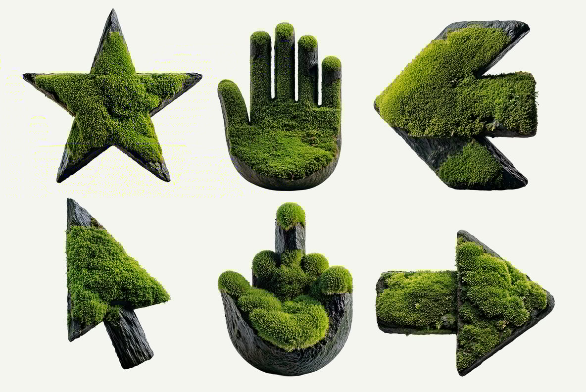 Moss on Rock Font