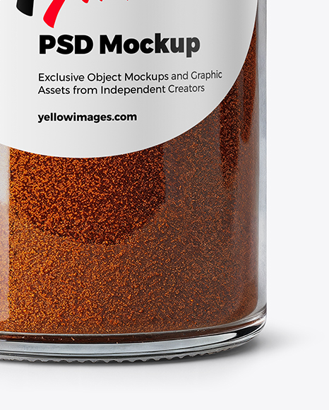 Spice Glass Jar with Smoked Paprika Mockup