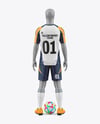 Training Short Sleeve Full Soccer Kit Mockup - Back View