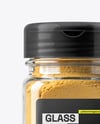 Square Glass Jar with Ground Ginger Mockup
