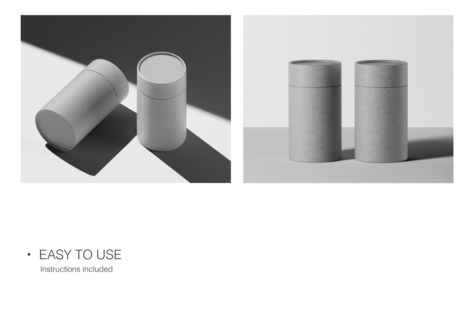 Paper tube mockups