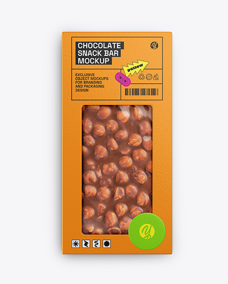 Milk Chocolate Bar with Nuts Mockup - Packaging mockups