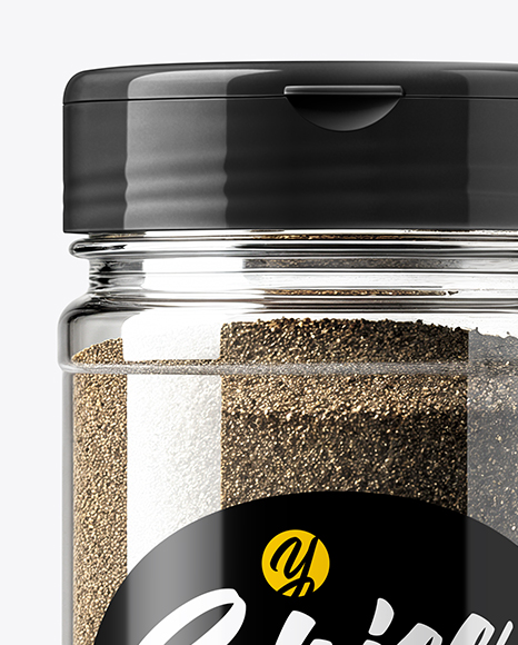 Spice Jar with Grounded Black Pepper Mockup
