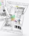 Empty Clear Plastic Snack Bags Mockup