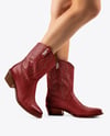 Cowboy Boots on Women's Legs Mockup