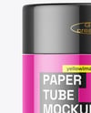 Glossy Paper Tube with Tea Mockup