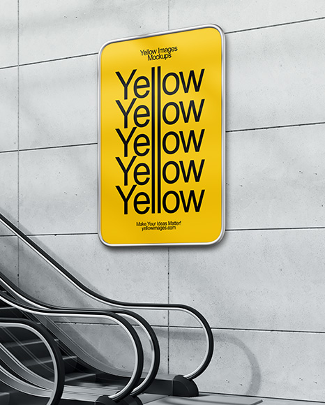 Framed Poster on a Wall Mockup