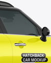 Hatchback Mockup - Back Half Side View