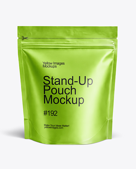 Metallic Stand-up Pouch Mockup