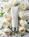 Matte Cosmetic Tube in Flowers Mockup