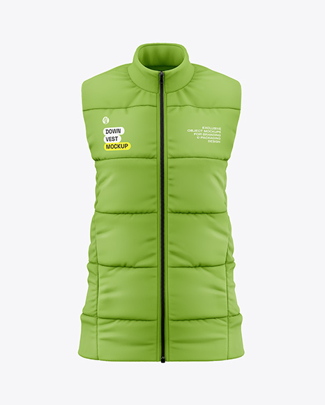 Women's Down Vest Mockup - Vest