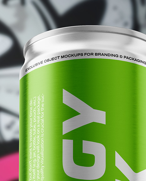 8.5oz Aluminium Can on the Block Mockup