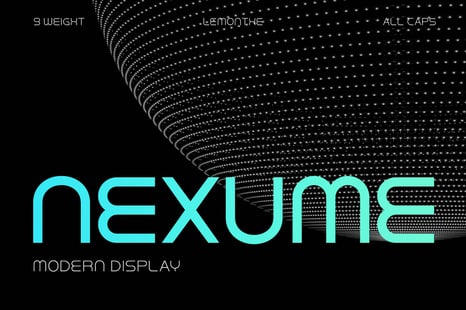 Nexume Display ````````Font - Fonts
