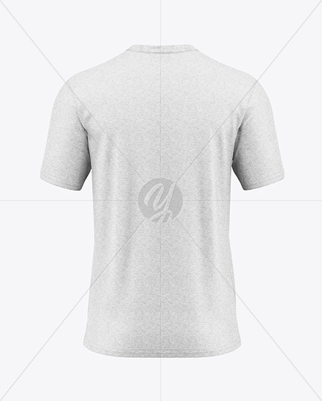 Heather T-Shirt Mockup - Back View