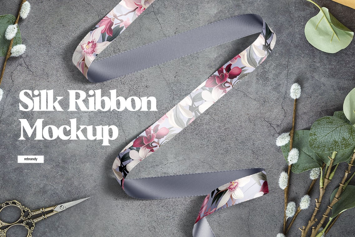 Silk Ribbon Mockup