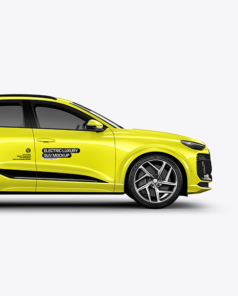 Electric Premium SUV Mockup - Side View