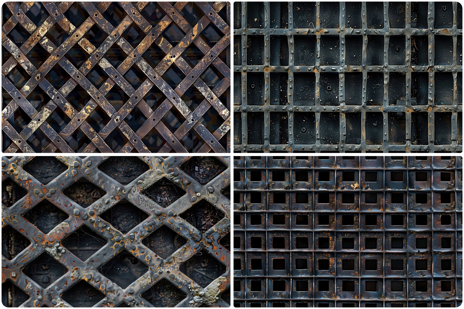 30 Metal Grate Texture Backgrounds