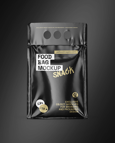 Glossy Food Bag Mockup