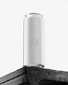 16oz Aluminium Can with Matte Finish on the Block Mockup
