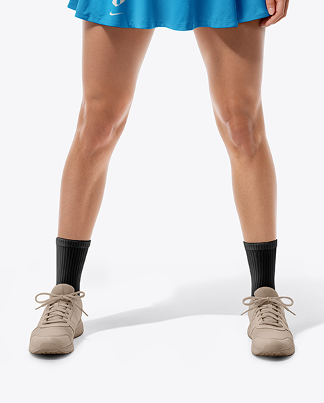 Woman Wearing Tennis Uniform Mockup