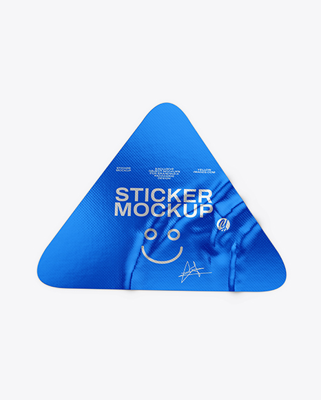 Iridiscent Triangle Sticker Mockup