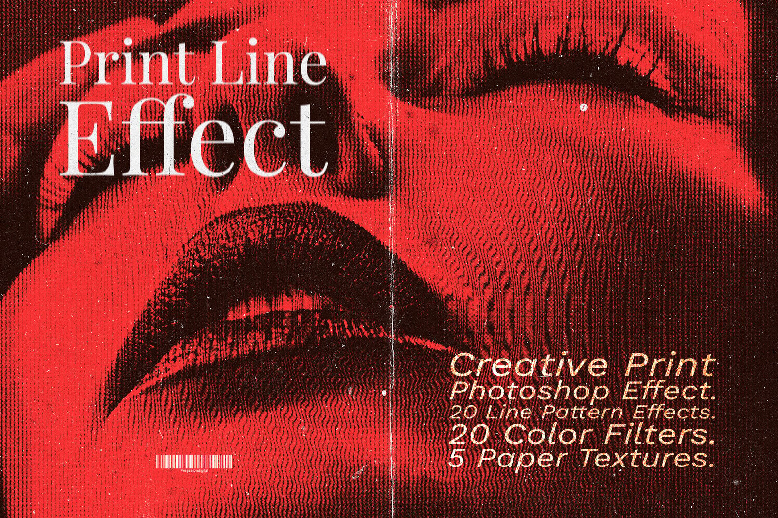 Print Line Photo Effect