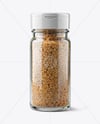 Glass Jar with Smoked Sea Salt Mockup