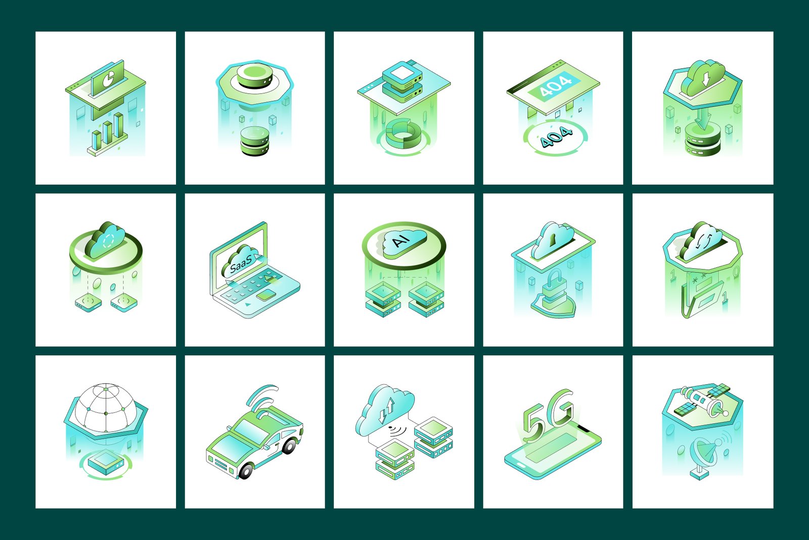 Future Tech and Innovation Isometric Illustrations