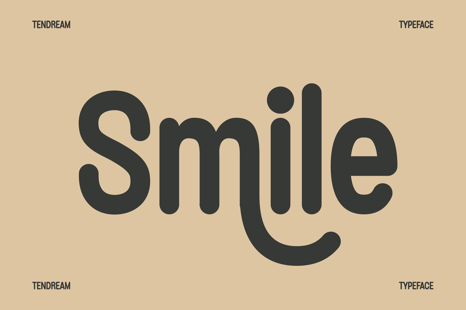 Tendream - Rounded Display Font