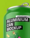 Aluminium Can With Matte Finish Mockup