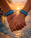 Silicone Wristband on Men's and Woman's Hands Mockup